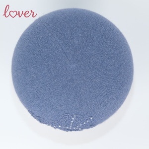 Boina de punto <span class=keywords><strong>para</strong></span> mujer, bordado floral <span class=keywords><strong>a</strong></span> <span class=keywords><strong>crochet</strong></span>, lentejuelas brillantes, elegante, informal, estilo artista pintor - Product Image 5