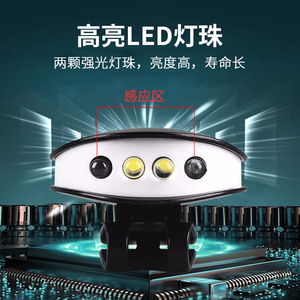 Linterna frontal LED recargable, impermeable, portátil, con regulador de intensidad, para pesca, caza, reparaciones y patrullaje. - Product Image 2