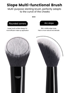 Pinceau Cosmétique Pinceau <span class=keywords><strong>De</strong></span> Maquillage Noir <span class=keywords><strong>Fond</strong></span> <span class=keywords><strong>De</strong></span> <span class=keywords><strong>Teint</strong></span> Doux Poudre Blush Contour Pinceau <span class=keywords><strong>De</strong></span> Maquillage - Product Image 2