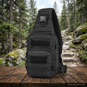 Sac bandoulière ambidextre urbain, sac à dos à une sangle, sac de transport quotidien, sacoche d'épaule modulaire de sécurité en Cordura 1000D - Product Image 2