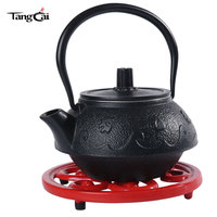 Théière en fonte émaillée chinoise tendance, bouilloire vintage en fonte pour faire bouillir l'eau et infuser le thé, capacité 600ml/800ml