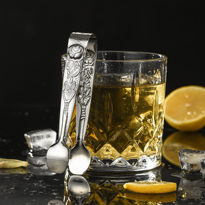Mini Stainless Steel Rose Pattern <strong>Serving</strong> <strong>Tongs</strong> Sugar and Ice <strong>Tongs</strong> for Bar Accessories - Product Image 3