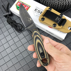Cuchillo <span class=keywords><strong>de</strong></span> <span class=keywords><strong>Supervivencia</strong></span> Táctico <span class=keywords><strong>de</strong></span> Hoja Fija EE-Izula, Hoja D2, Mango G10, para Actividades al Aire Libre, EDC, Camping, Senderismo y Caza - Product Image 5