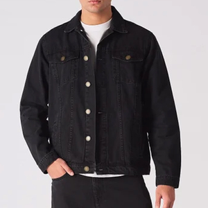 Latest Designs Men Denim Winter <b>Jacket</b> With Custom Logo Custom Logo Design High Quality Solid Color Streetwear <b>Jean</b> <b>Jackets</b> - Product Image 6