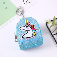 Porte-monnaie personnalisé pour filles, mini porte-clés brillant à paillettes, broderie scintillante, fermeture éclair, résistant à l'eau