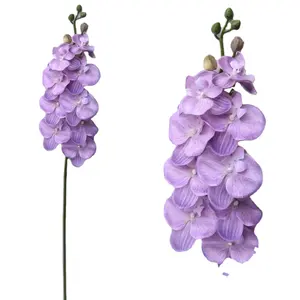 Factory Wholesale Wedding Real Touch 3D Latex Butterfly Orchid Flower Artificial For Wedding/home/garden Decoration Flower