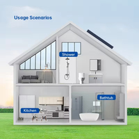 Chauffe-eau électrique instantané sans réservoir en plastique, mini, à chauffage rapide, faible consommation, 4,5 kW, pour usage domestique, hôtelier, camping-car et extérieur