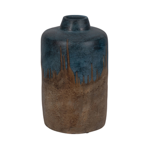 Vaso in terracotta bicolore, decorazione d'arredo per soggiorno, camera da letto, ufficio, scrivania, consolle. - Product Image 1