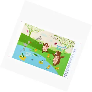 Plastic PE liner Table Mats Suppliers Disposable Placemat for Baby with Stickers for Dining Table Toddler