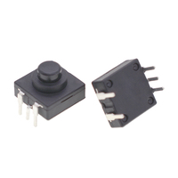 1212-215A untuk senter elektronik, 5-Pin Ultra tipis, tombol tekan grendt vertikal, sakelar On/Off ganda
