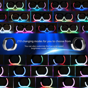 1 Par de Luces Decorativas para Auto en Forma de L 5D, Luces Modificadas con APP, Cubierta Decorativa 5D, Faros Delanteros <span class=keywords><strong>LED</strong></span> de Proyección - Product Image 3