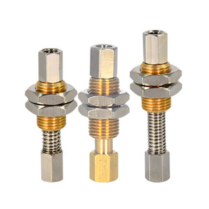 FSTIm M3-IG5 FSTE M5-IG20 Raccords de tamponnage à ressort pneumatique, options internes et externes en nickel plaqué cuivre - Product Image 4