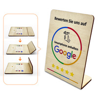 Support en bois NFC pliable pour commande par QR code en restaurant, carte personnalisée