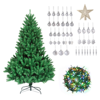 Arbre de Noël artificiel de 20 pieds de luxe d'intérieur de vente chaude de bricolage de couleurs vertes avec décoration