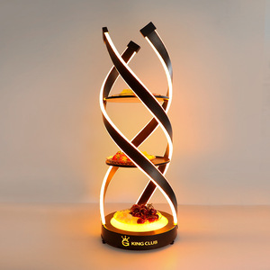 Plato de Frutas Iluminado King Club, Soporte en Espiral de Tres Niveles, Juego de Barra de Luz Cálida - Product Image 1