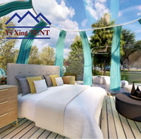 Rumah Kubah PC Transparan Mewah Tahan Angin, Hotel Kubah Plastik Keras, Untuk Penggunaan di Luar Ruangan, Glamping, Resort, dan Homestay