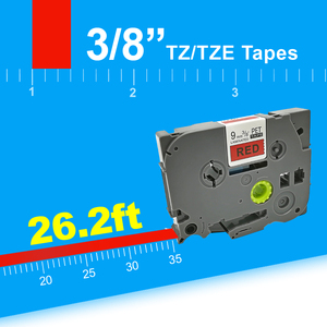 Oorison nastro di trasferimento termico etichetta nero rosso 9mm TZo-421 compatibile con TZe-421 per stampante di etichette fratello - Product Image 6