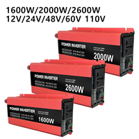 1600W 2000W 2600W onde sinusoïdale pure Dc12v 24v 48v 60v à Ac 220v 50hz 60hz onduleur convertisseur de puissance pour transformateur de tension de voiture