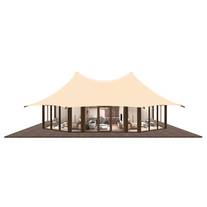 Safari <b>Tent</b> Luxury Canvas Resort Glamping Wooden House Log Cabin Kits With Bathroom - Product Image 3