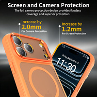 Funda Delgada para Teléfono Móvil con Protección Total de Cámara y Soporte para Lente, para iPhone 18 17 16 15 Pro Max, Antigolpes, Magnética