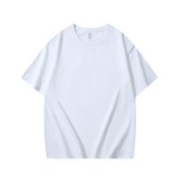 T-shirts personnalisés 230g Logo Pattern Heat Press Broderie DTG Sérigraphie T-shirts unisexe en pur coton de haute qualité