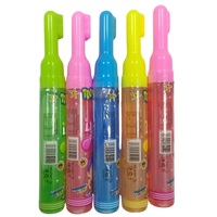 Bonbons liquides pour brosse à dents aigre-douce Dentifrice amusant Confiture liquide aromatisée aux fruits Bonbons en forme de brosse à dents de dessin animé