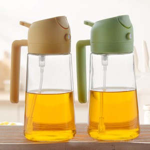 Spruzzatore d'Olio in Vetro 2 in 1, Dispenser per Olio da Cucina, Bottiglia <span class=keywords><strong>Spray</strong></span> Premium per Alimenti con Controllo Porzioni per Insalata, Frittura, Barbecue - Product Image 1