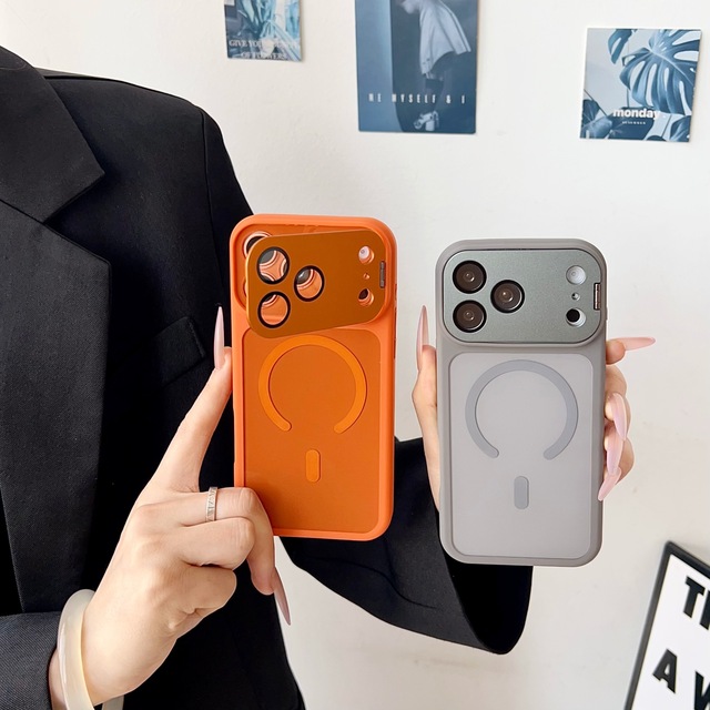 Luxury Magnetic Case with Flip Camera Lens Kickstand Compatible for iPhone 18 17 16 Pro Max Shockproof Cover