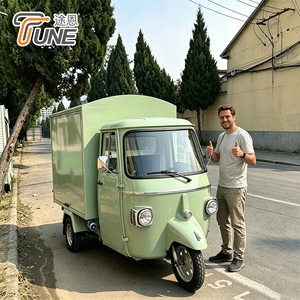 Carrito de Comida Eléctrico de Estilo Europeo Vintage, Cocina Móvil de Tres Ruedas, Totalmente Equipado, Remolque para Venta Ambulante, Gran Venta - Product Image 1