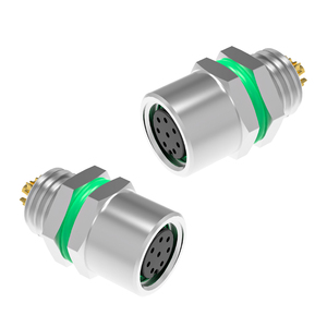 M8 Wasserdichter IP67-Steckverbinder für gerade Buchsen montage hinten befestigte 8-polige Löt buchse für die industrielle Automatisierung - Product Image 3