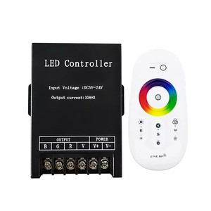 Contrôleur <span class=keywords><strong>LED</strong></span> de haute qualité <span class=keywords><strong>Rgb</strong></span> 30A Dc12V 24V Rf 2.4G Tactile Télécommande pour lumières <span class=keywords><strong>LED</strong></span> Contrôleur <span class=keywords><strong>LED</strong></span> <span class=keywords><strong>Rgb</strong></span> - Product Image 1