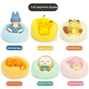 Figura de Acción de Monstruo <span class=keywords><strong>Amarillo</strong></span> Adorable, Serie en Postura de Dormir, Modelo de PVC para Decoración de Interiores de Coche y Regalo de Escritorio - Product Image 3