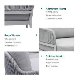 Conjunto de Sofás de Exterior de Aluminio de Lujo Moderno Express Garden para Uso en Casas de Campo y Patios - Product Image 5