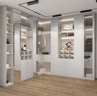 Armoire moderne en mélamine sur mesure, directement de l'usine, nouvelle conception de dressing, système de rangement pour chambre à coucher