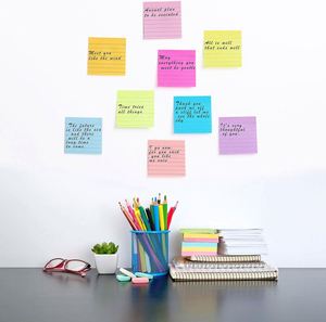 Blocs-notes autocollants écologiques personnalisés avec logo et lignes pour mémos - Product Image 3