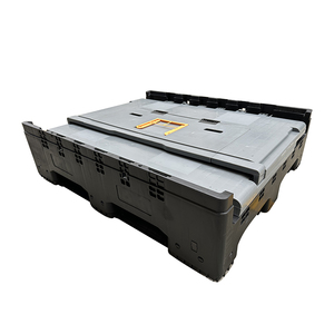 כבד החובה גדול HDPE שטוח מוצק תעשייתי היגיינה מתקפל פלסטיק מזרן מתקפל בתפזורת מיכל למחסן אחסון - Product Image 3