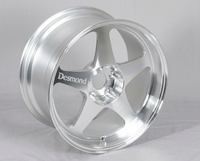 Rines de Aleación Forjados Estilo Regamaster EVO II, Color Plata Brillante, 17, 18 y 19 Pulgadas, 5x114.3, Ligeros, Monobloque, para Honda Civic y Fit