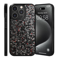 Étui de téléphone en fibre de carbone forgée TPU pour iPhone 16e/16pro/16pro Max/16/15pro/14/13/12/11pro Max/14plus/15pro Max/13