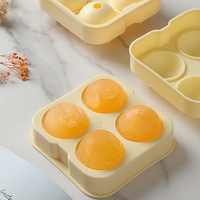 Icen JY04 Bac à glaçons réutilisable en plastique, moule flexible à 4/6/8 cavités, sans BPA, compatible lave-vaisselle, durable pour la maison, pour boules de glace en PP