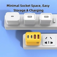 Charger USB-C PD GaN 2 Port 120W Grosir, Pengisian Cepat 3.0, Adaptor Ponsel untuk 15/14/13