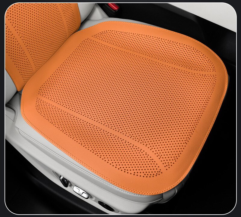 Ochre brown-plane punching front seat cushion 1 piece