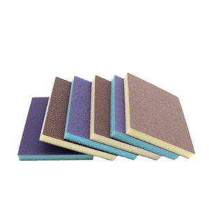 Miếng Bọt Biển Chà Nhám Đánh Bóng <span class=keywords><strong>Grit</strong></span> SDPSI80-220 Dụng Cụ Mài Mòn Hai Mặt Đĩa Giấy Nhám 96x120x13mm - Product Image 1