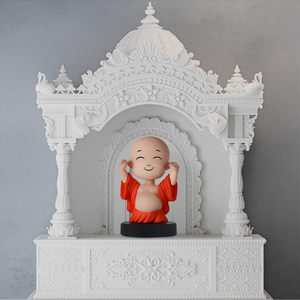Divin Bobblehead Bouddha Joyeux et Shree Krishna – Idole Spirituelle pour Tableau de Bord – Décoration Élégante pour Voiture, Bureau et Maison – Cadeau - Product Image 6