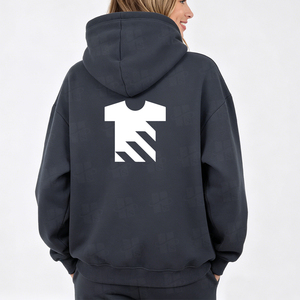 Sudadera con Capucha Deportiva de Algodón con Bordado Personalizado de Otoño, Antiarrugas, con Hombros Caídos, para Mujer - Product Image 4