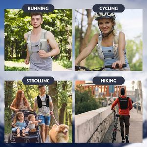 Gilet de sport unisexe léger avec poches pour téléphone, bouteille d'eau et rangement pour course à pied, randonnée, cyclisme et trekking - Product Image 6