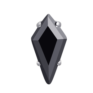 Eeuwige Metaal ASTM F136 Titanium Vlieger met Zwarte CZ Oorpiercing <span class=keywords><strong>Navel</strong></span>&Labret Sieraden Intern Gedraaide Eindstukken - Product Image 1