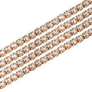 ห่วงโซ่ zircon กรงเล็บเพชรแบนหนาแน่น3หลุมเครื่องประดับ DIY ขายส่งต้นกำเนิด Yiwu - Product Image 5
