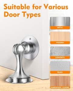 Tope de Puerta Magnético Sin Perforaciones de Acero Inoxidable 304, Retenedor de Bola Magnética para Puerta, Tope de Pared Magnético - Product Image 6