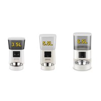 Distributeur automatique intelligent de nourriture pour animaux de compagnie 6,5 L avec caméra WiFi, contrôle à distance par application, portions programmables, distributeur de nourriture pour chats et chiens