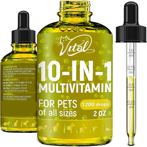 Gocce multivitaminiche liquide per cani quotidiano glucosamina acido folico vitamina B C <span class=keywords><strong>D3</strong></span> supporto Immune Allergies-1g per la salute dell'intestino cutaneo - Product Image 1